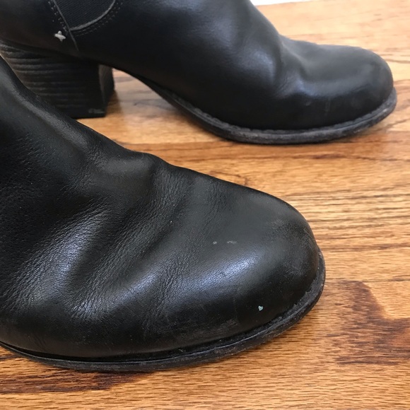 Rag and Bone Black Leather Harrow Booties - Picture 2 of 6